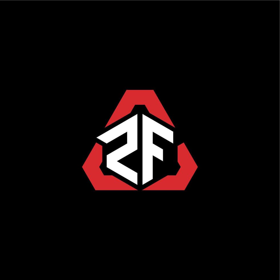zf initiale logo esport équipe concept des idées vecteur