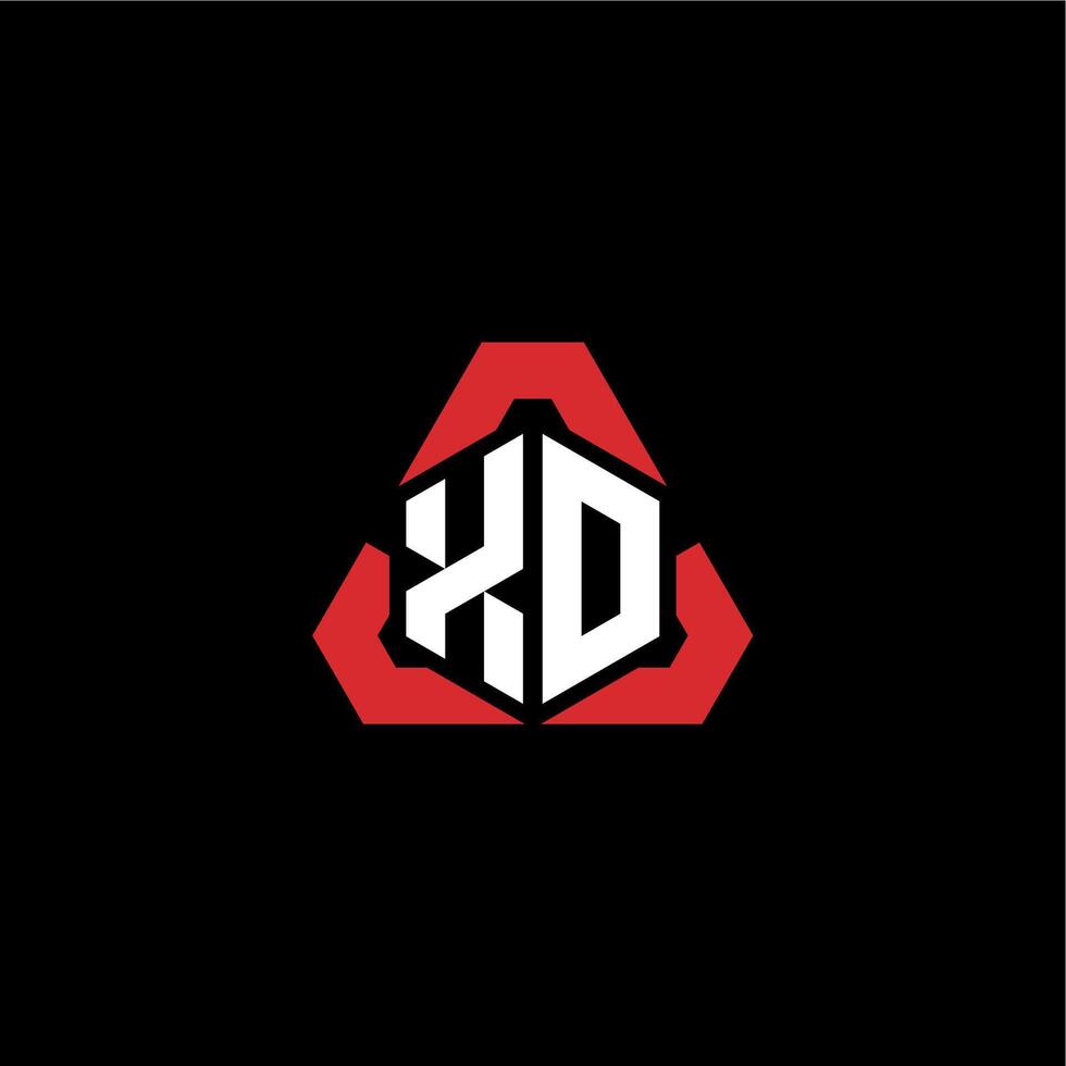xd initiale logo esport équipe concept des idées vecteur