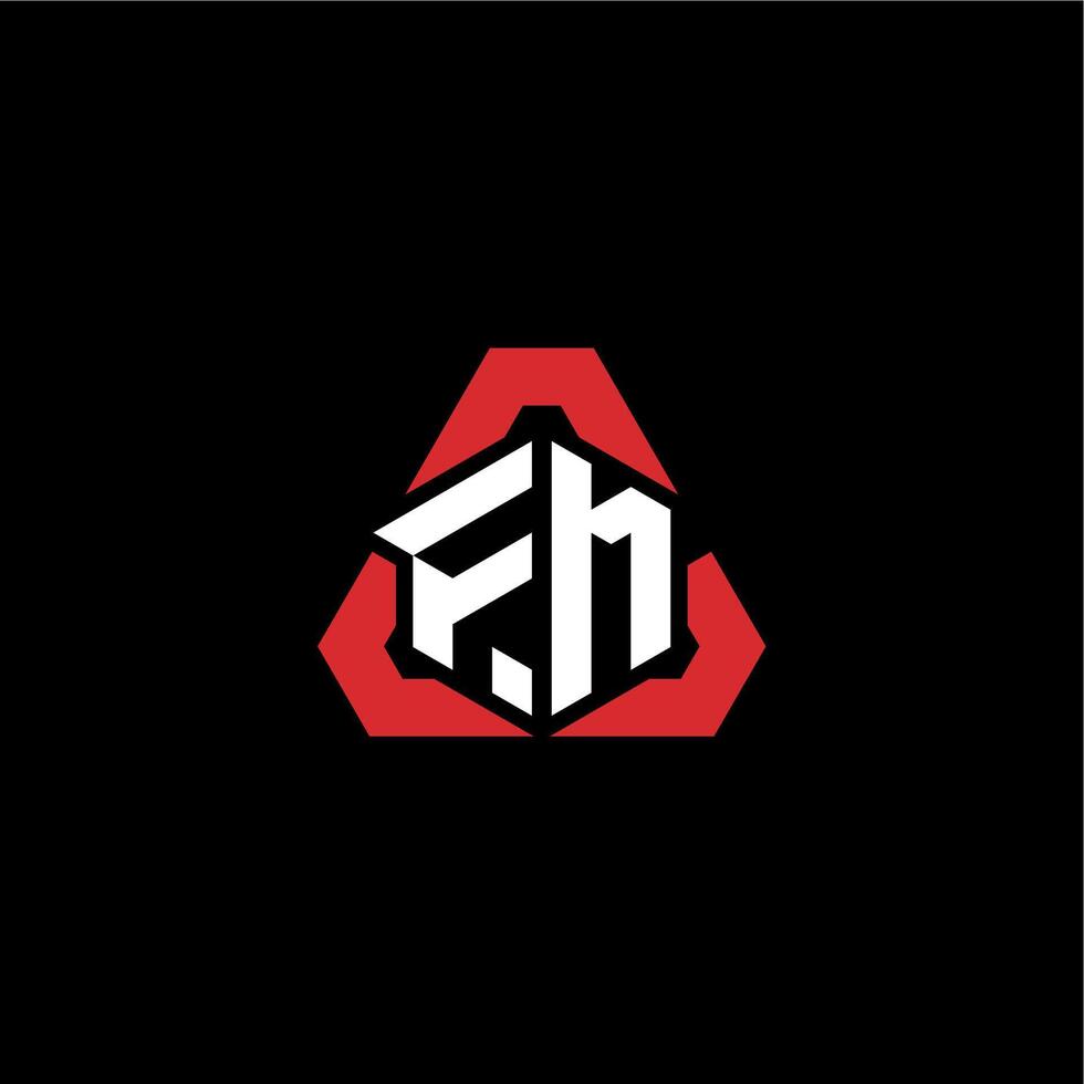 fm initiale logo esport équipe concept des idées vecteur
