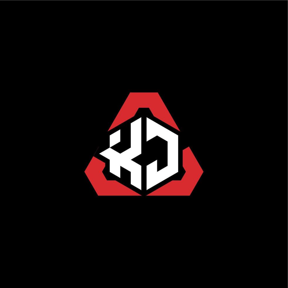 kj initiale logo esport équipe concept des idées vecteur