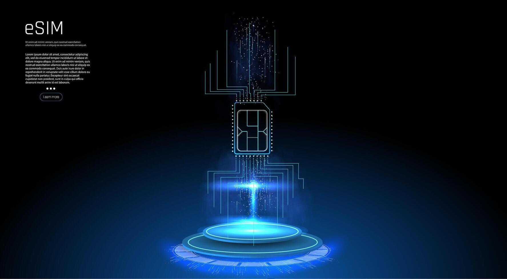 central ordinateur processeurs CPU concept. carte mère numérique ébrécher. processeur avec lumières sur le bleu Contexte. quantum ordinateur, grand Les données traitement, vecteur