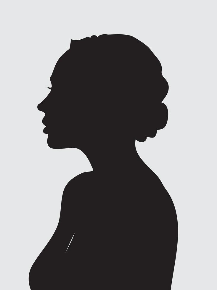 ai généré silhouette de une femme vecteur