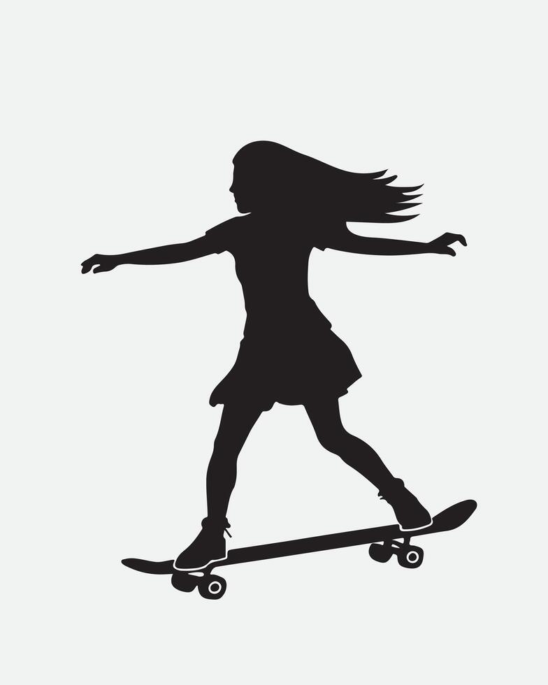 ai généré skateur silhouette vecteur