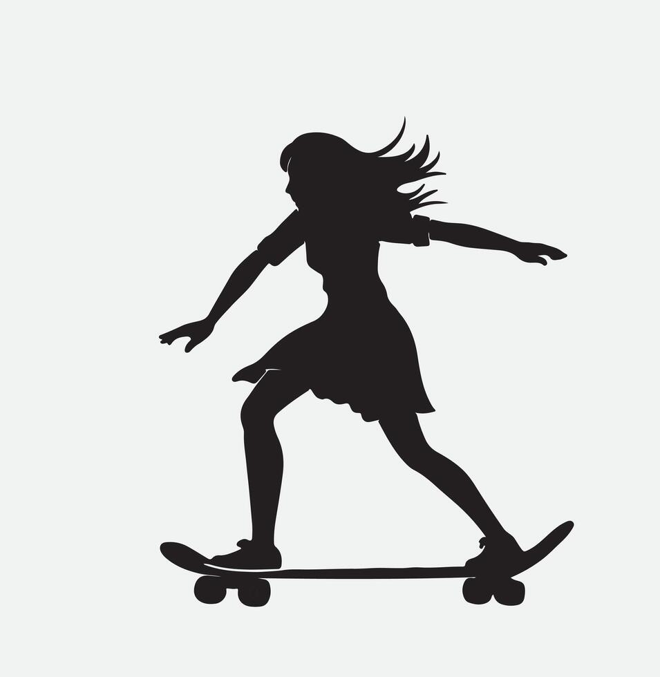 ai généré skateur silhouette vecteur