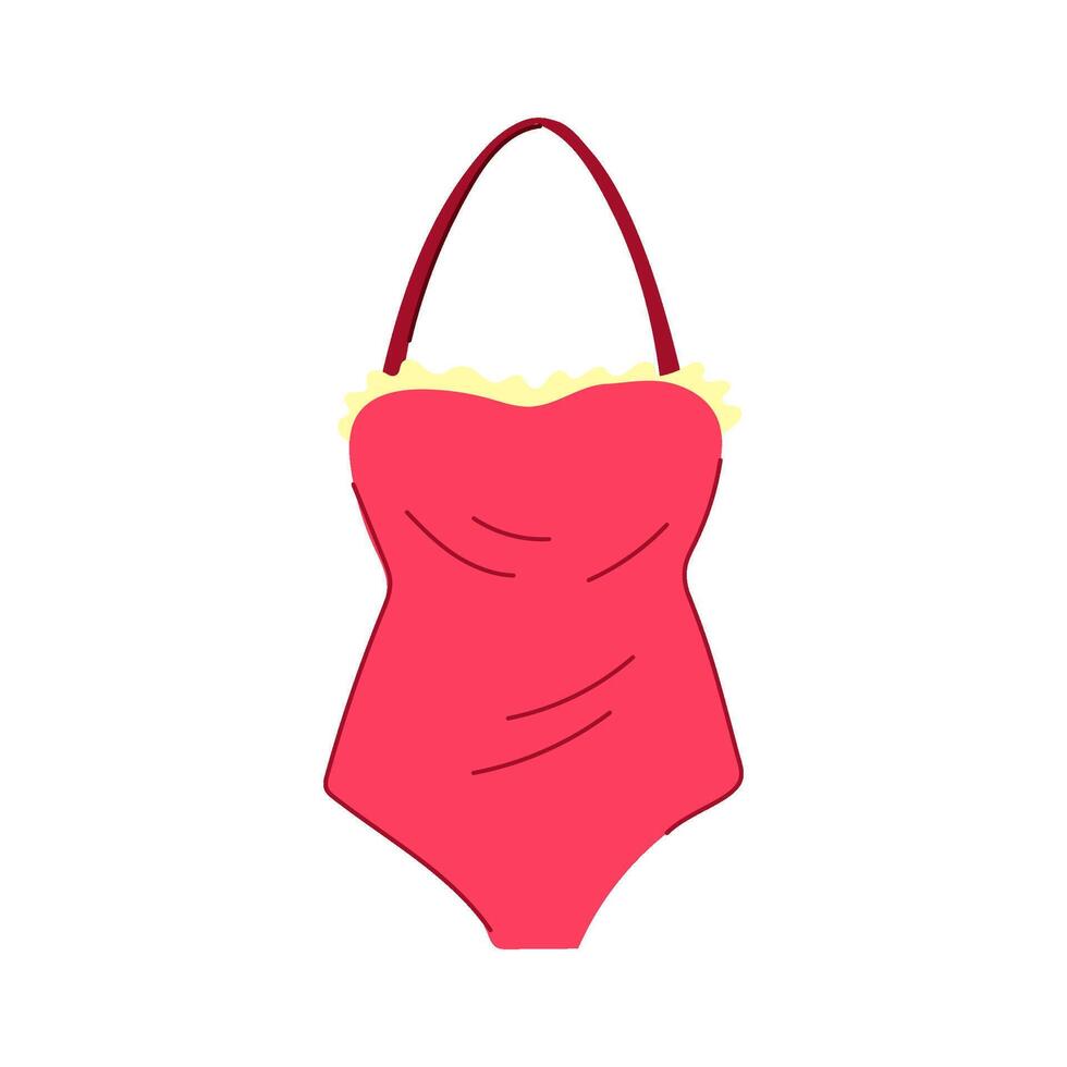 mode maillot de bain femme dessin animé vecteur illustration
