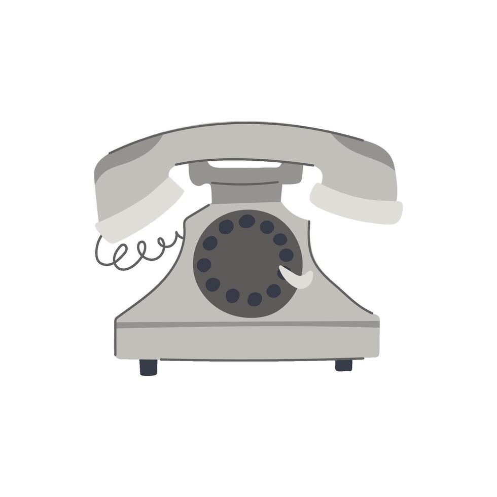 parler Téléphone rétro dessin animé vecteur illustration