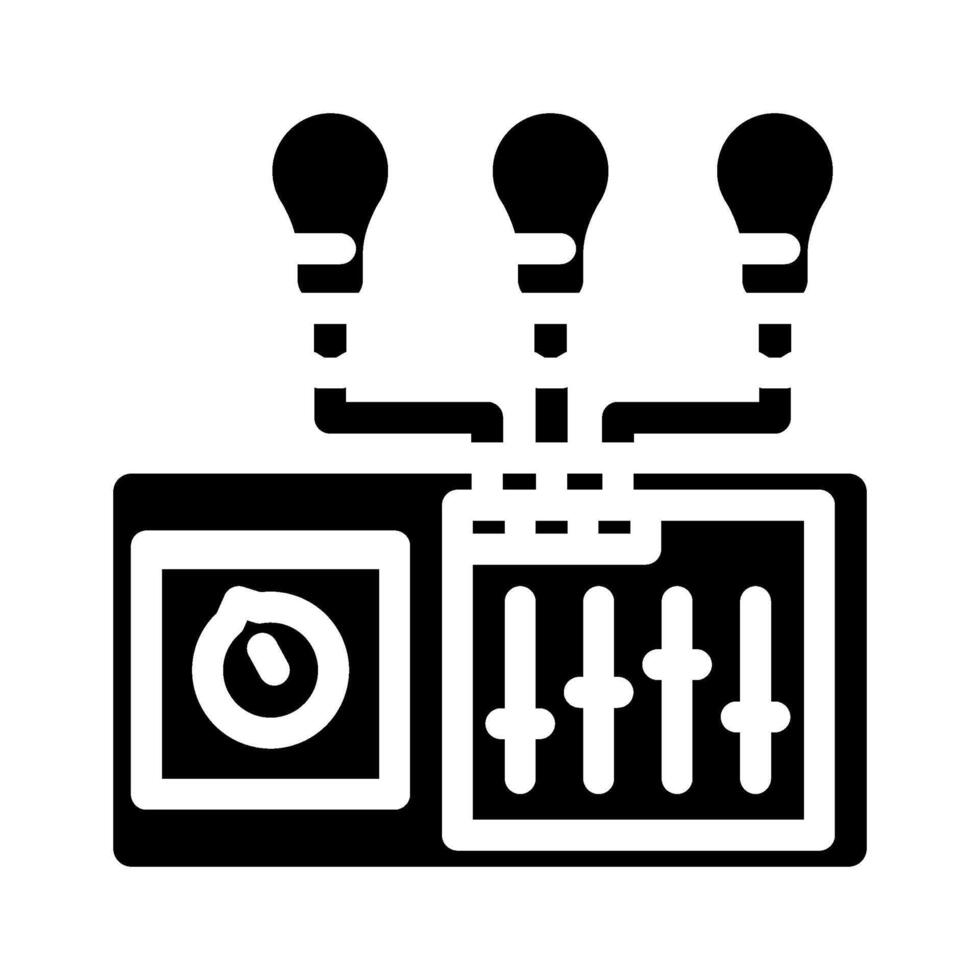 éclairage contrôles efficace glyphe icône vecteur illustration