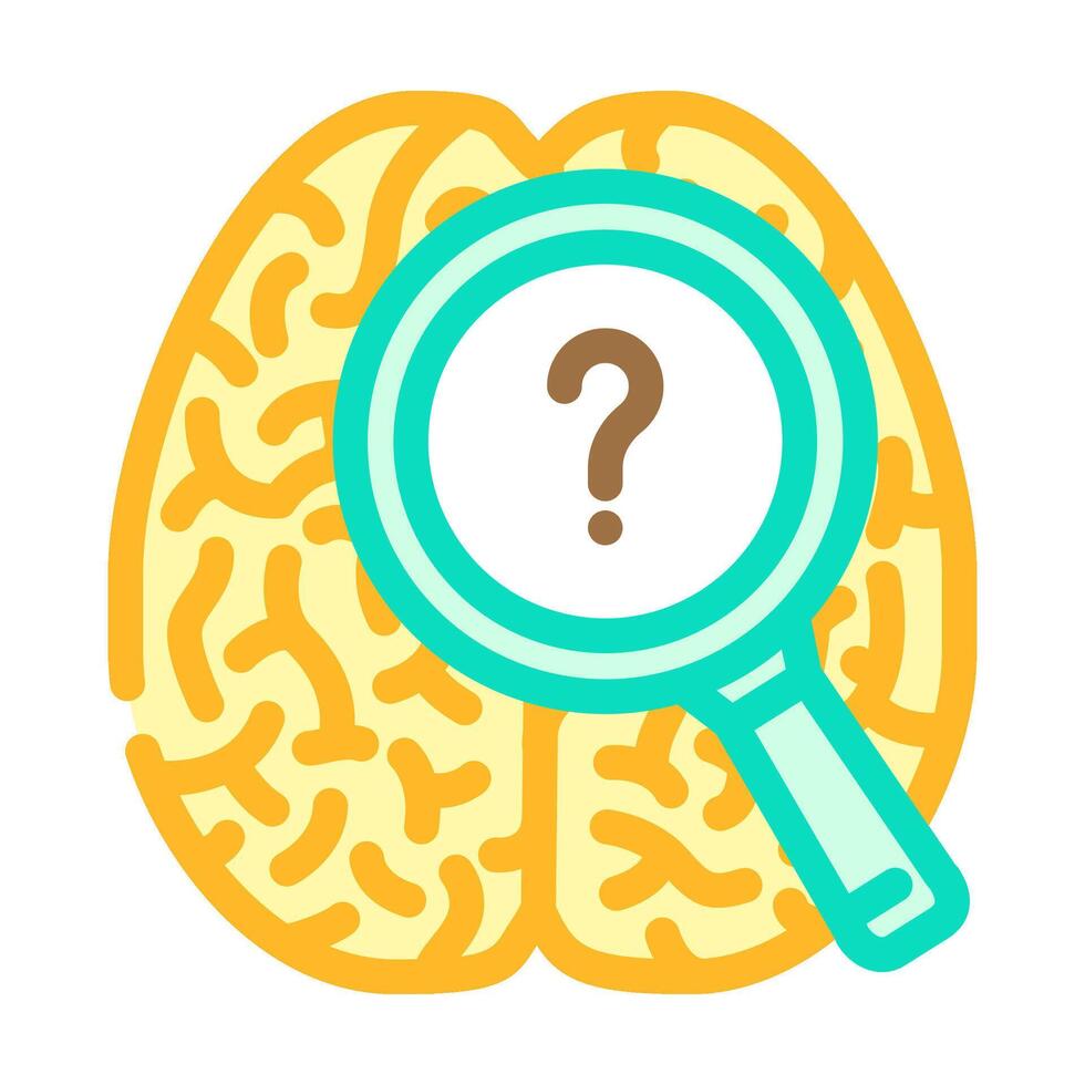 cerveau recherche neuroscience neurologie Couleur icône vecteur illustration