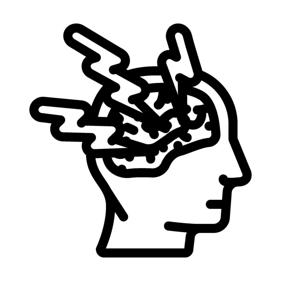 neurologique troubles neuroscience neurologie ligne icône vecteur illustration