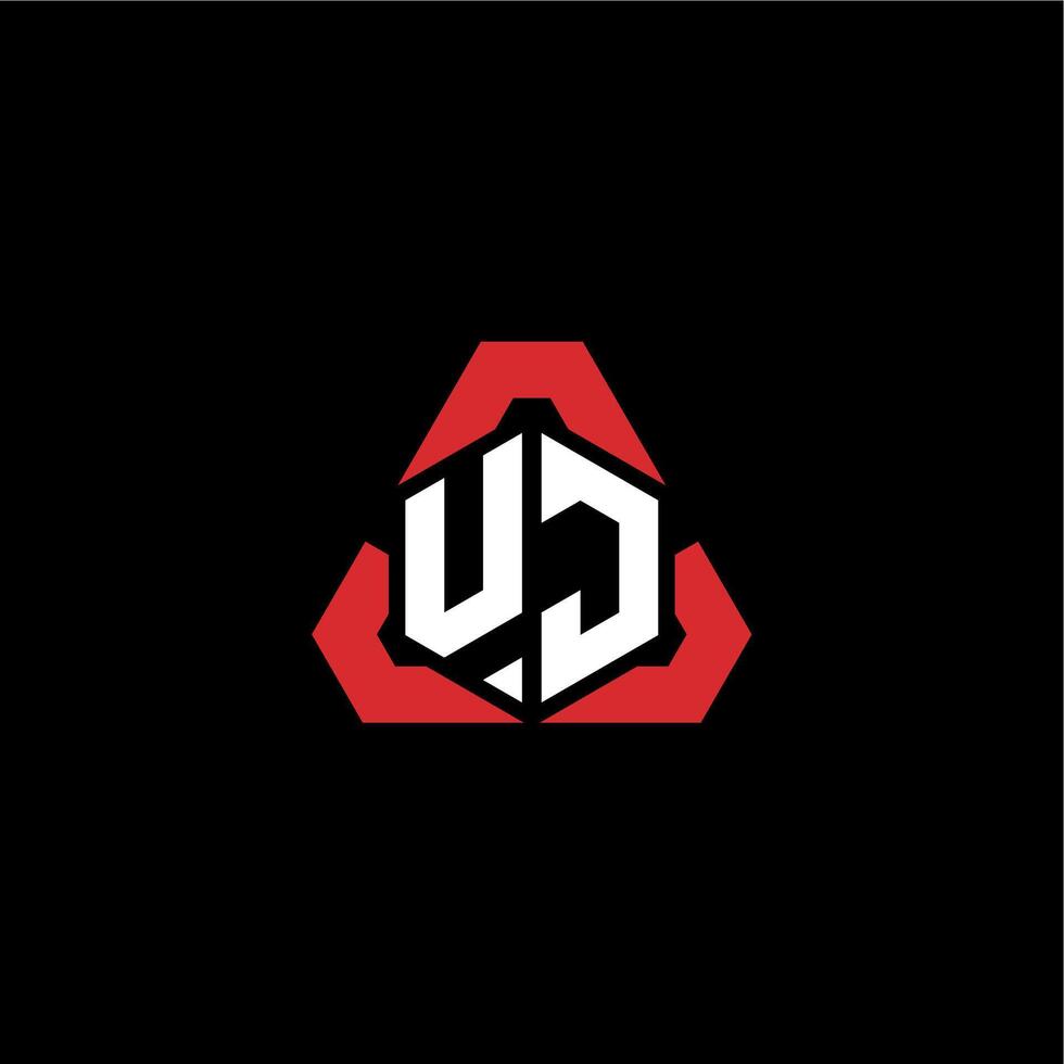 uj initiale logo esport équipe concept des idées vecteur