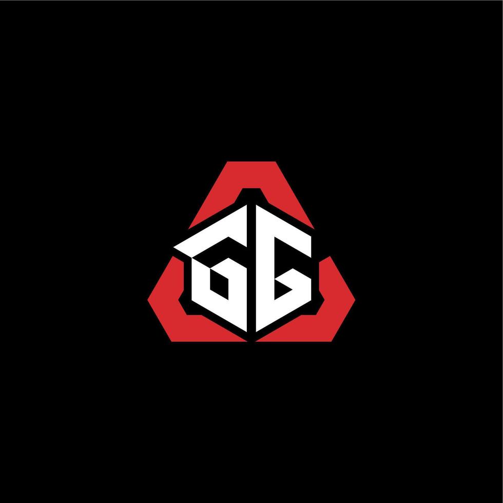 gg initiale logo esport équipe concept des idées vecteur