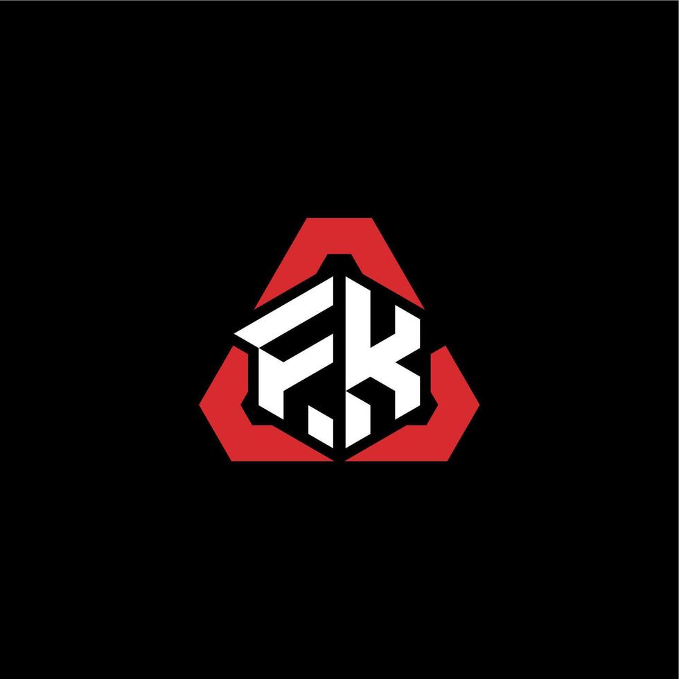 fk initiale logo esport équipe concept des idées vecteur