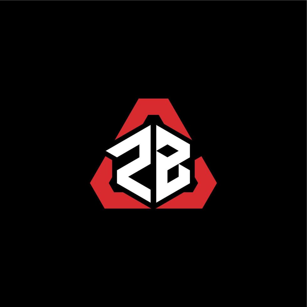 zb initiale logo esport équipe concept des idées vecteur