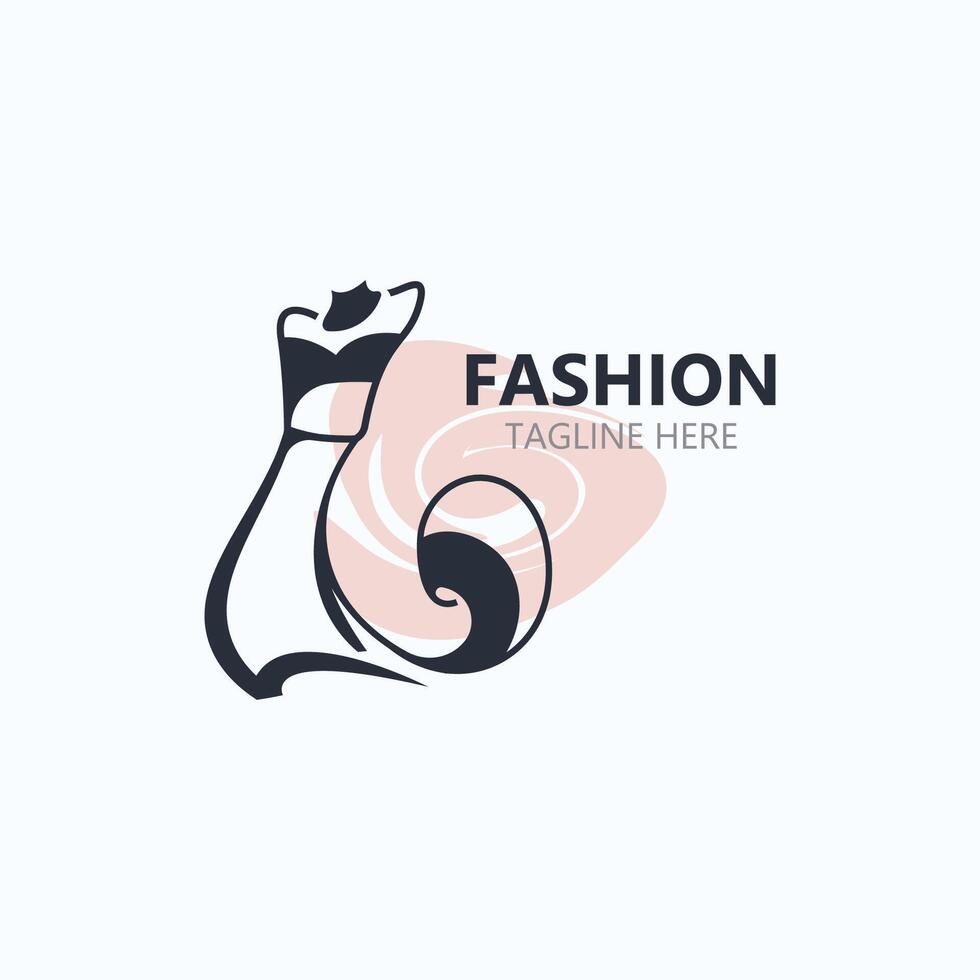 robe femme logo conception beauté mode pour boutique magasin vecteur modèle