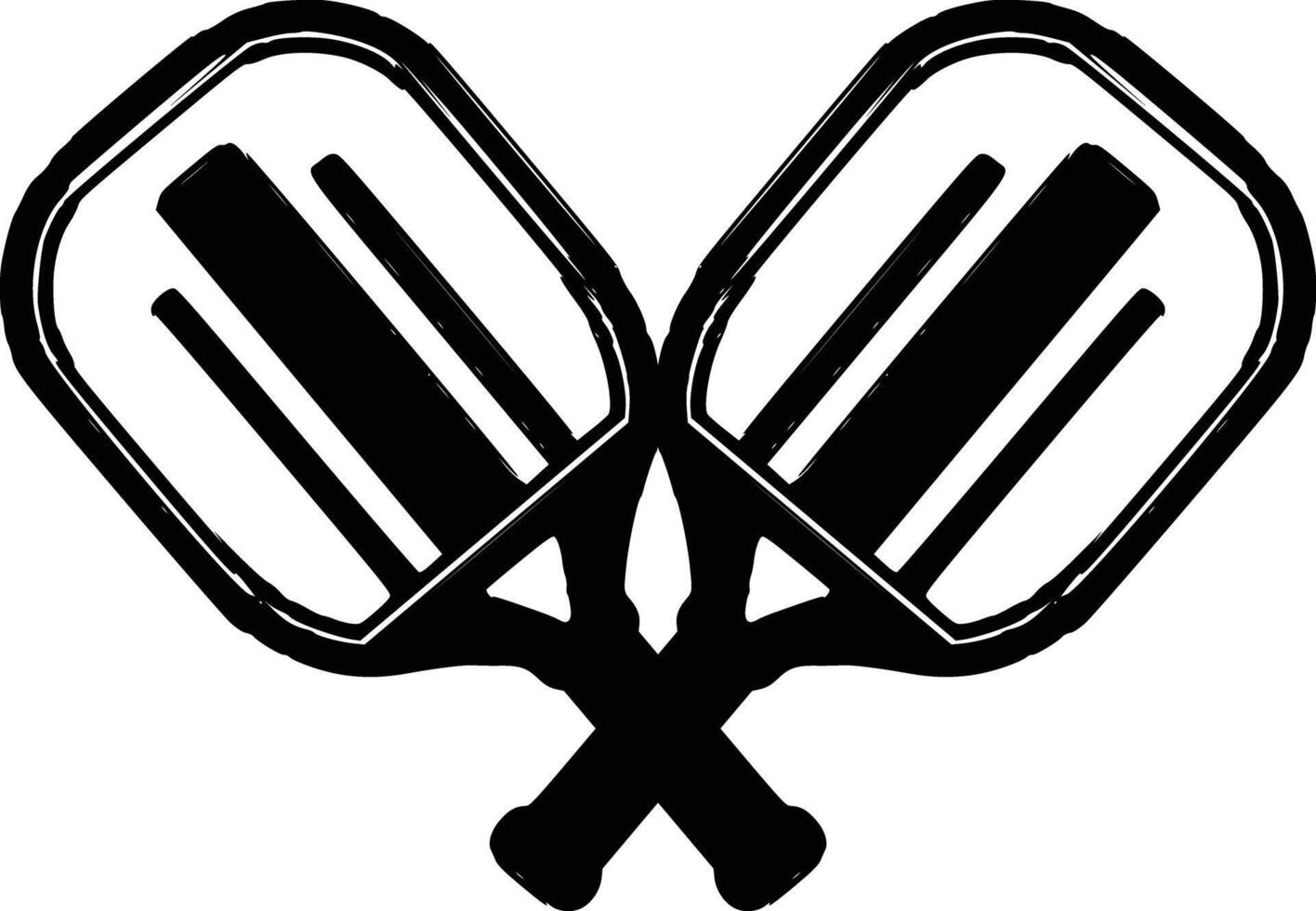 pickleball pagayer imprimable vecteur illustration. pickleball pagaies et Balle vecteur, pickleball clipart, chauve souris symbole, icône, logo, haute qualité vecteur