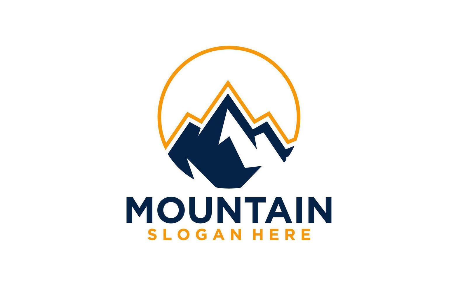 Montagne paysage silhouette logo conception vecteur