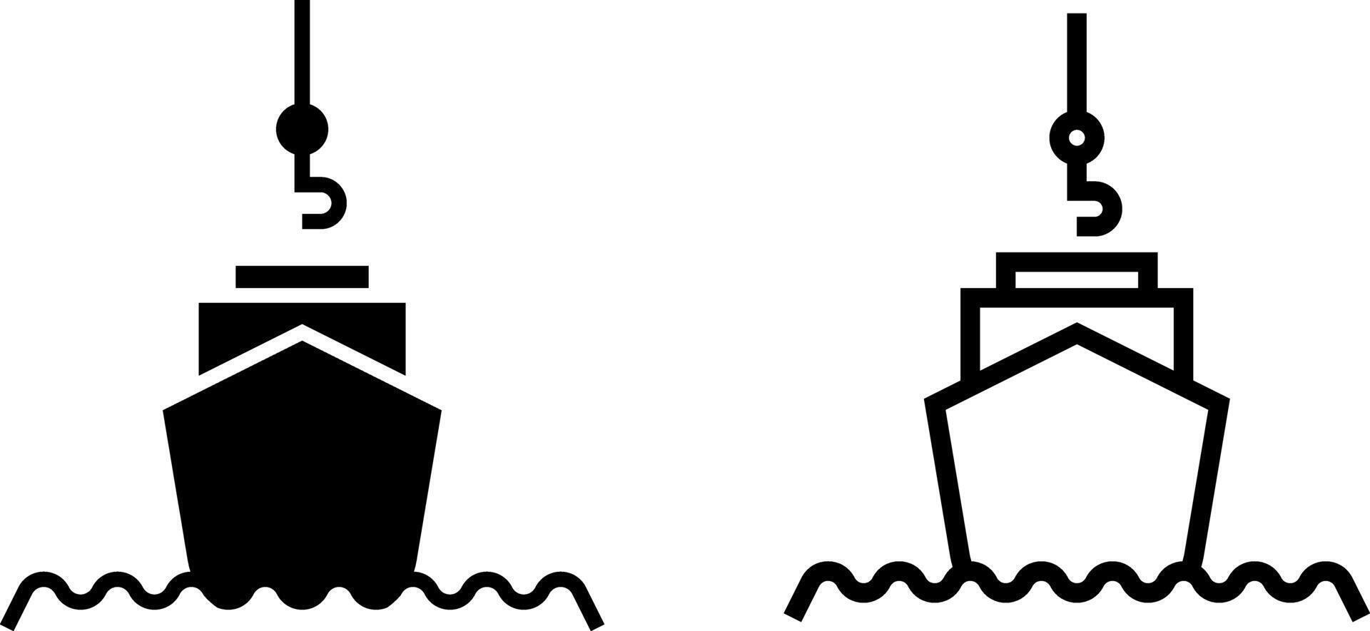 Port icône, signe, ou symbole dans glyphe et ligne style isolé sur transparent Contexte. vecteur illustration
