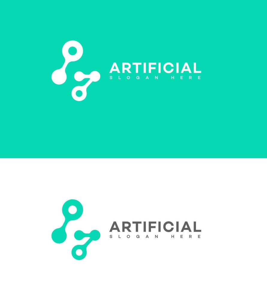 artificiel intelligence logo icône marque identité signe symbole vecteur
