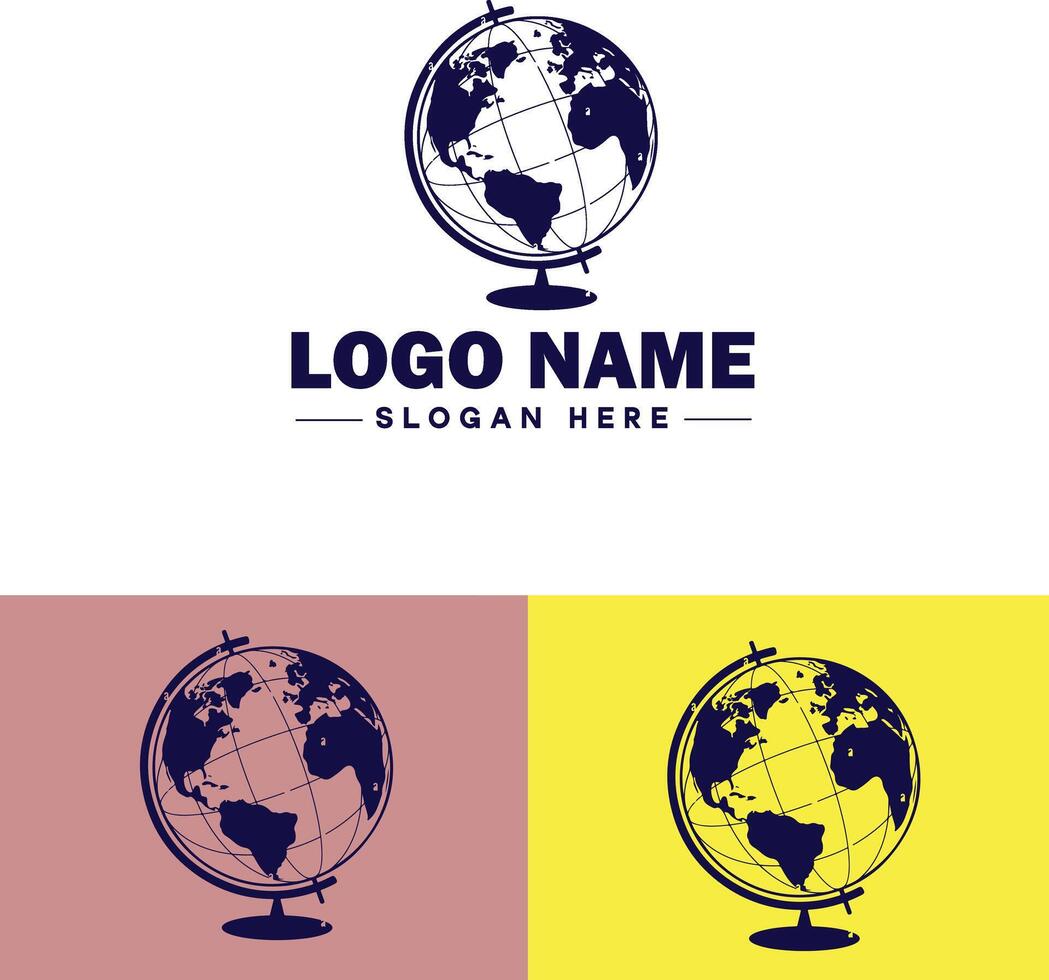 globe icône logo Terre planète vecteur art graphique pour affaires marque icône globe logo modèle