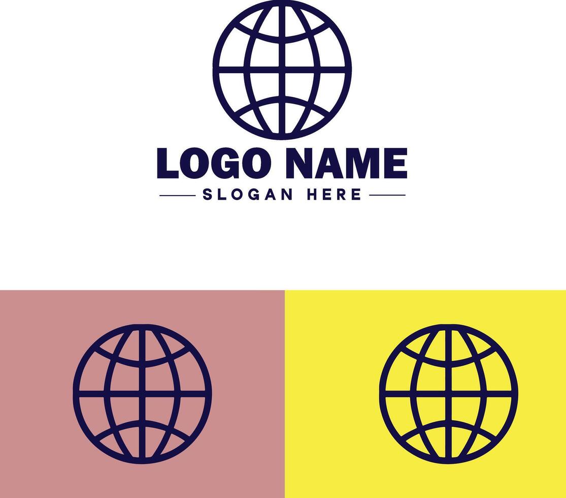 globe icône logo Terre planète vecteur art graphique pour affaires marque icône globe logo modèle