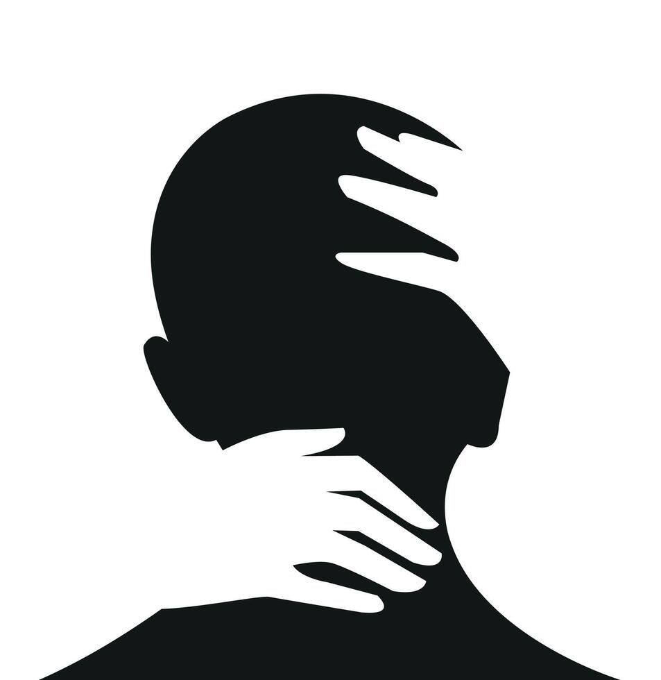 magnifique femme visage silhouette, vecteur eps illustration