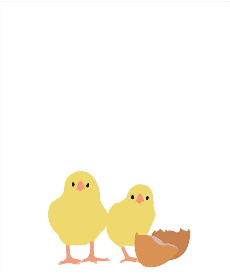 Oeuf et Jaune mignonne poussin vecteur