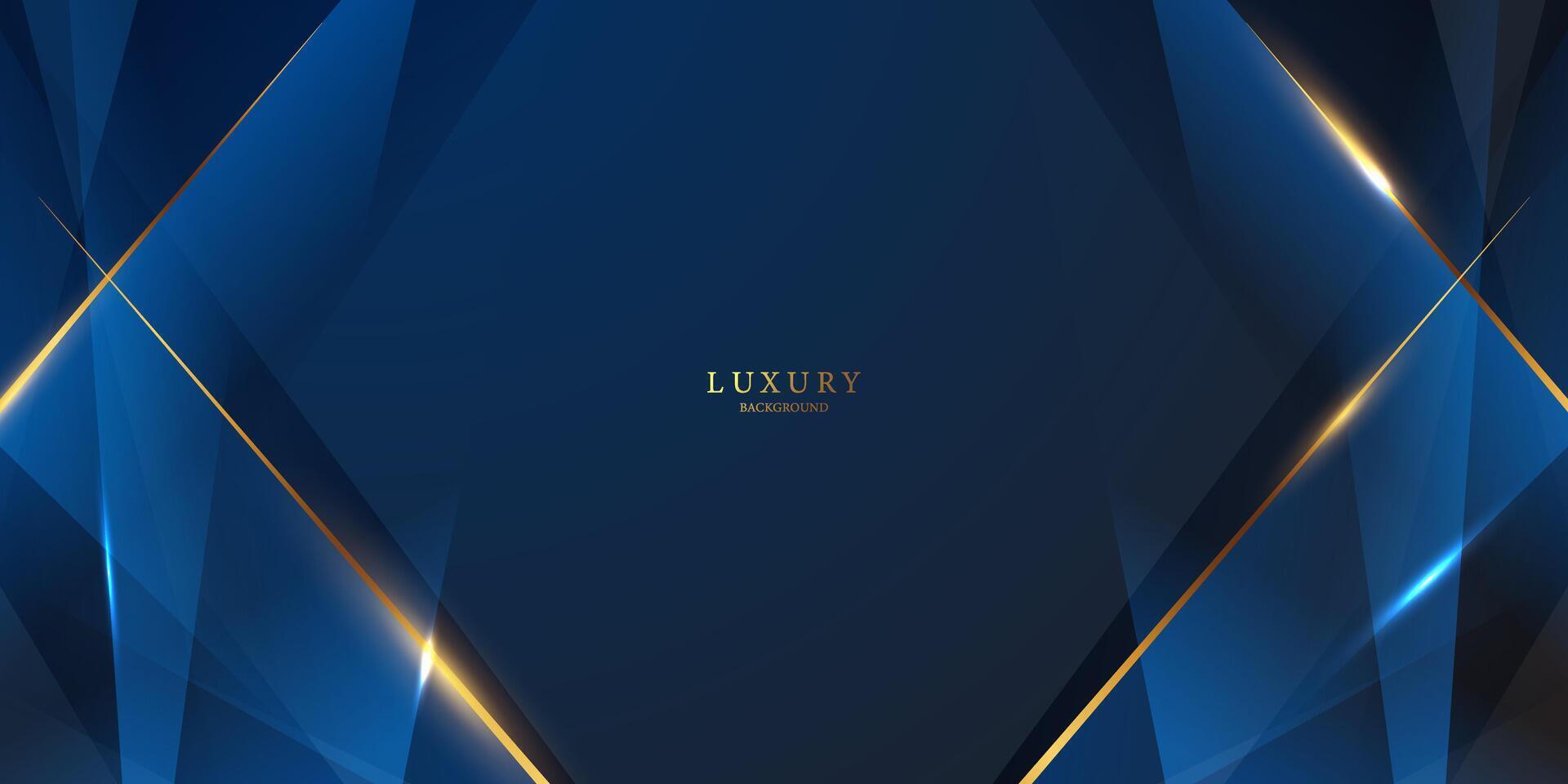 bleu abstrait Contexte avec luxe d'or éléments vecteur illustration