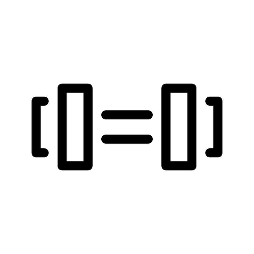haltères icône vecteur symbole conception illustration
