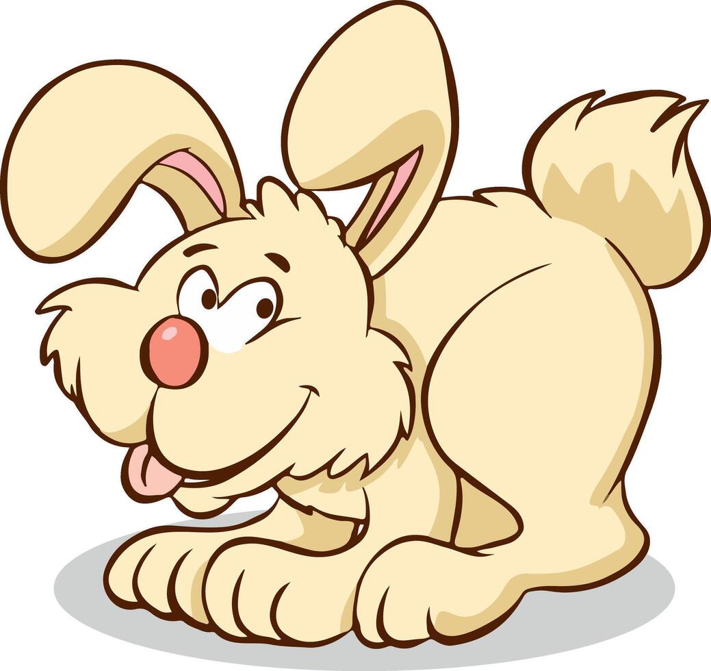 dessin animé illustration de mignonne lapin animal personnage mascotte vecteur