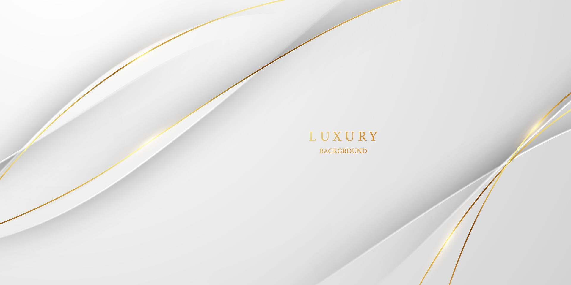 luxe abstrait vecteur illustration blanc Contexte avec d'or éléments