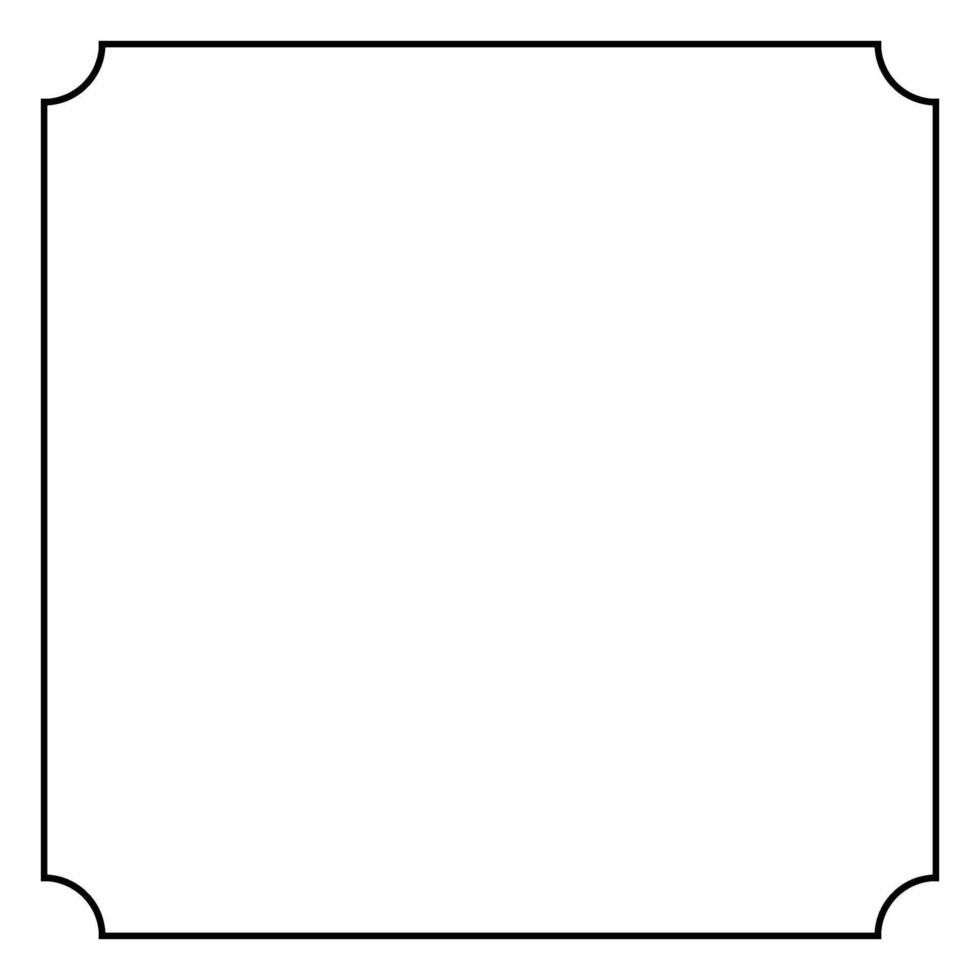 Facile ligne carré et ou carré forme, pouvez utilisation pour Facile cadre, texte, citation, copie espace ou pour graphique conception élément. vecteur illustration