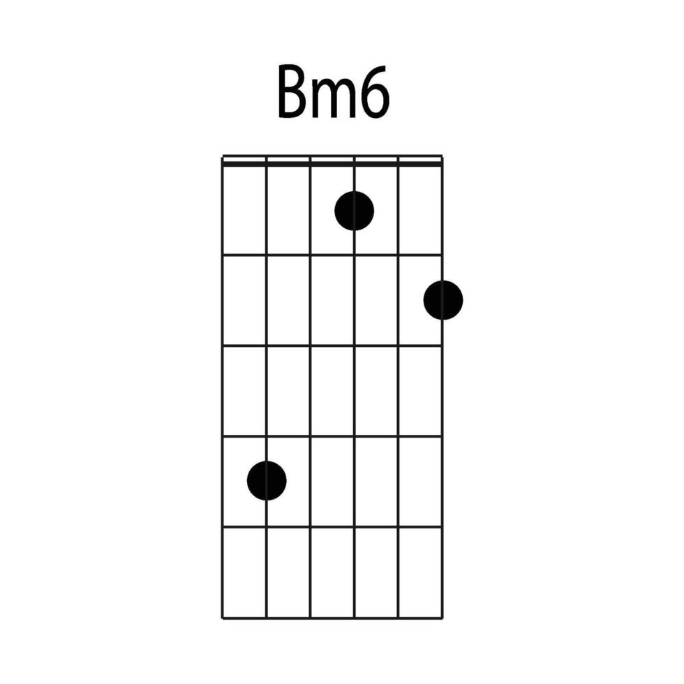 BM6 guitare accord icône vecteur