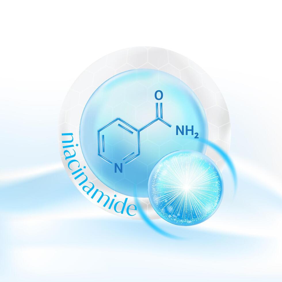 la niacinamide, la niacine, nicotinique acide sérum peau se soucier cosmétique, vecteur