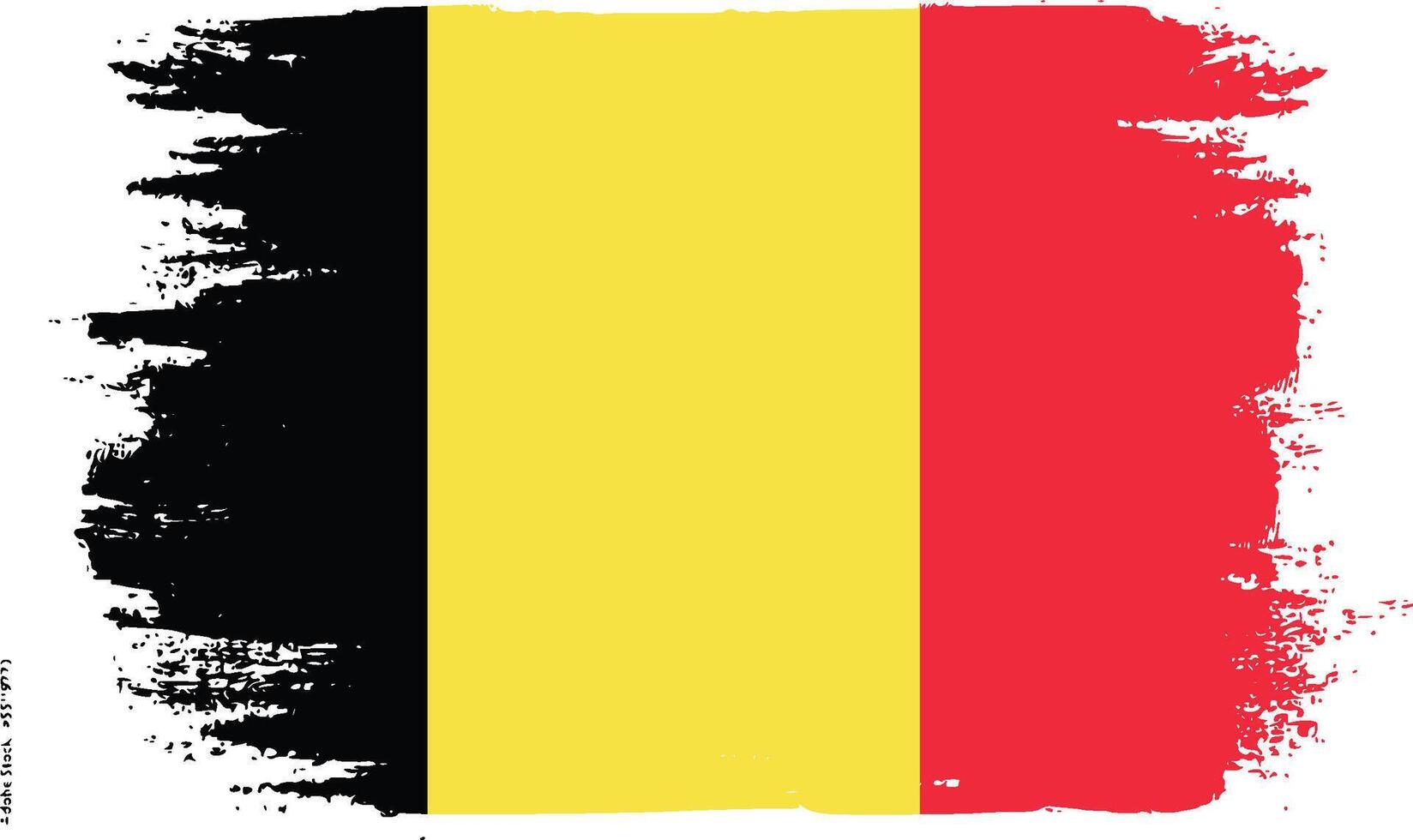 Belge drapeau. vecteur illustration sur une blanc Contexte. brosse coups sont tiré par main. indépendance journée dans Belgique.