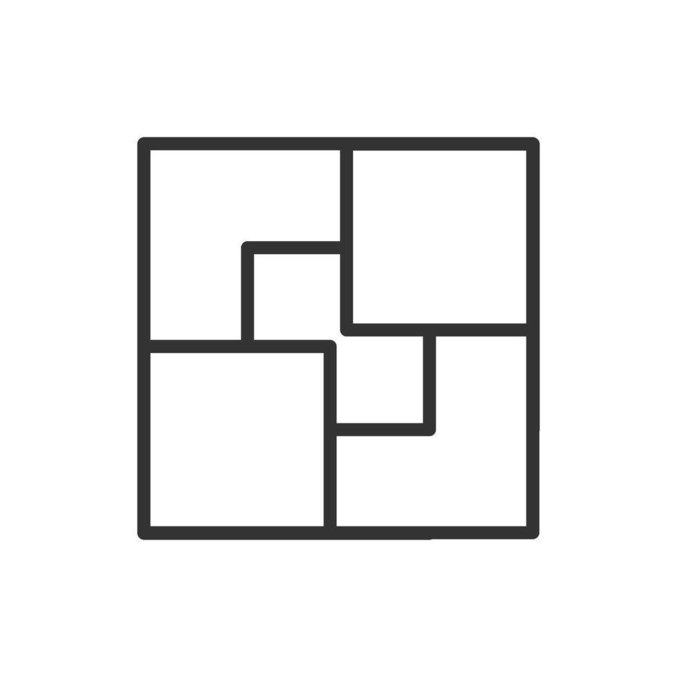 logo conception avec carré icône vecteur