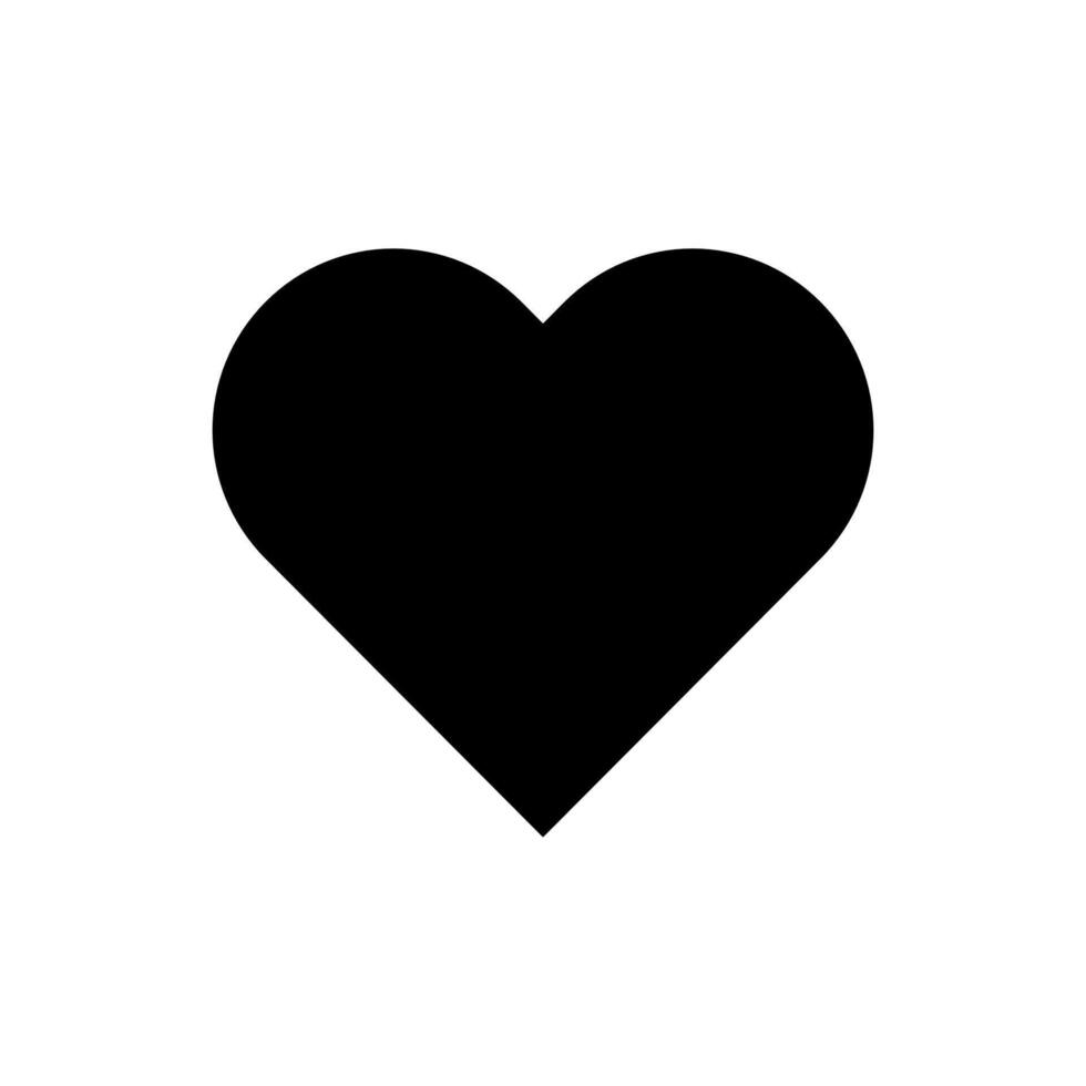 icône avec une noir cœur sur une blanc Contexte vecteur