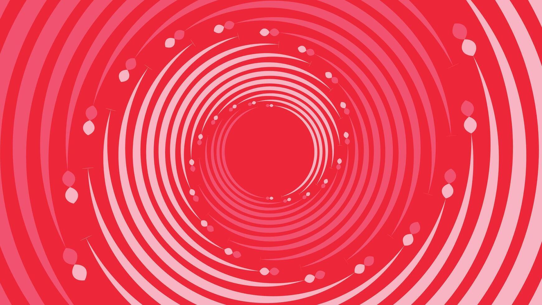 abstrait spirale à pois vortex style urgence rouge rose Couleur Contexte. vecteur