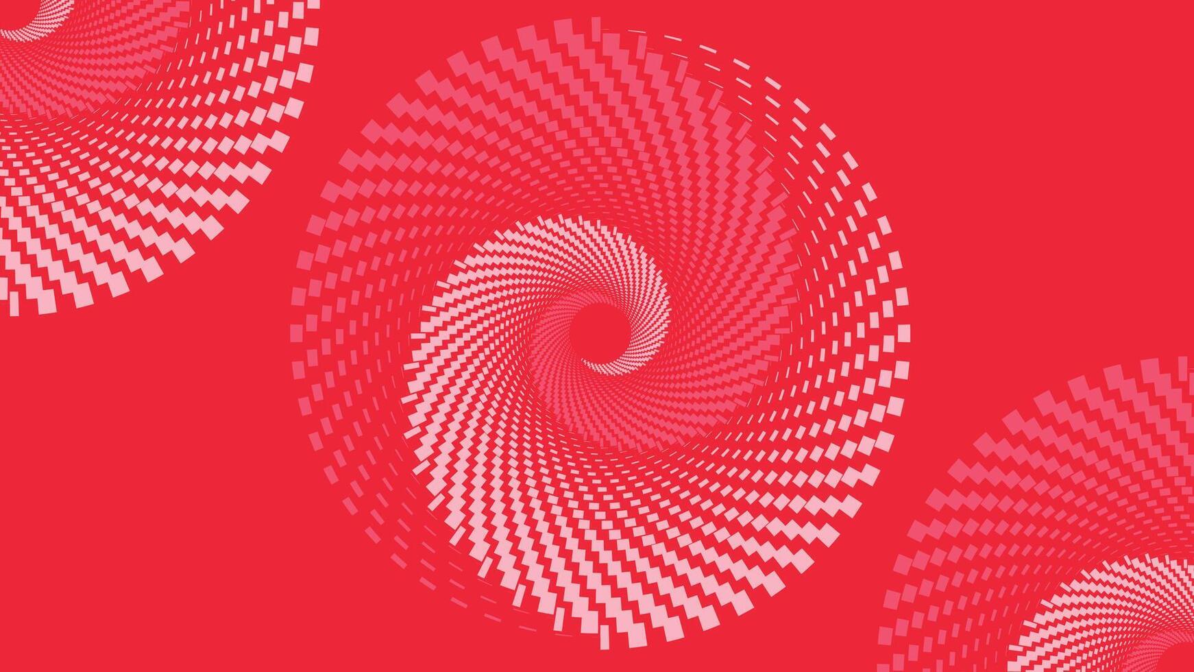 abstrait spirale à pois vortex style urgence rouge rose Couleur Contexte. vecteur