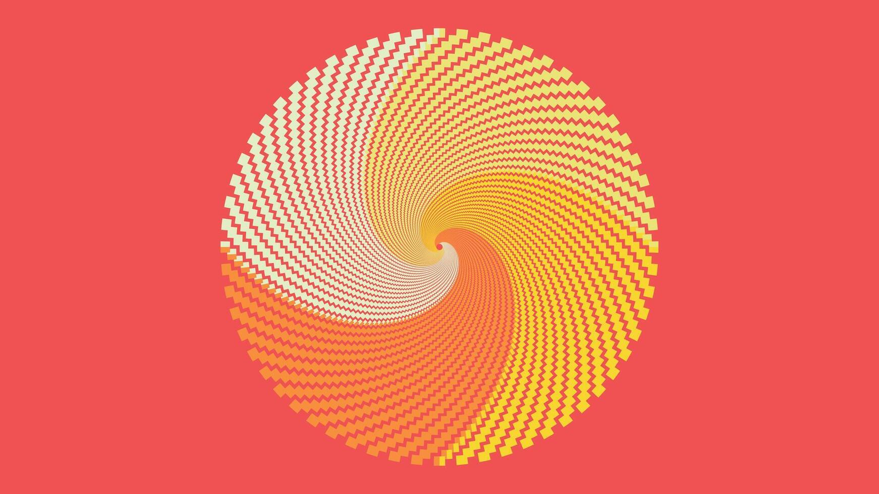 abstrait spirale Facile vortex style urgence Contexte dans rouge couleur. vecteur