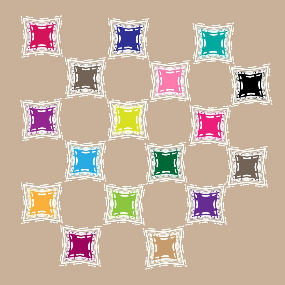 une carré image avec une multicolore modèle comme une gemme. vecteur