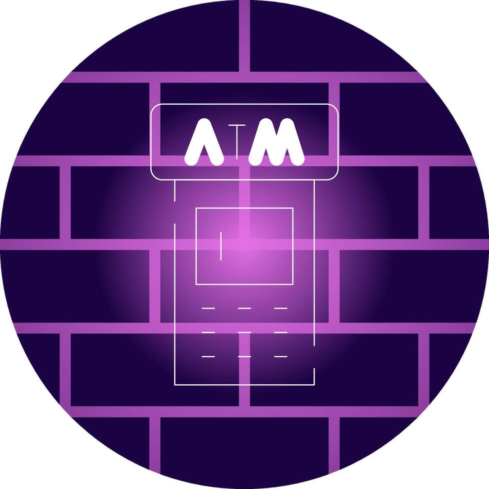 conception d'icône créative de distributeur automatique de billets vecteur