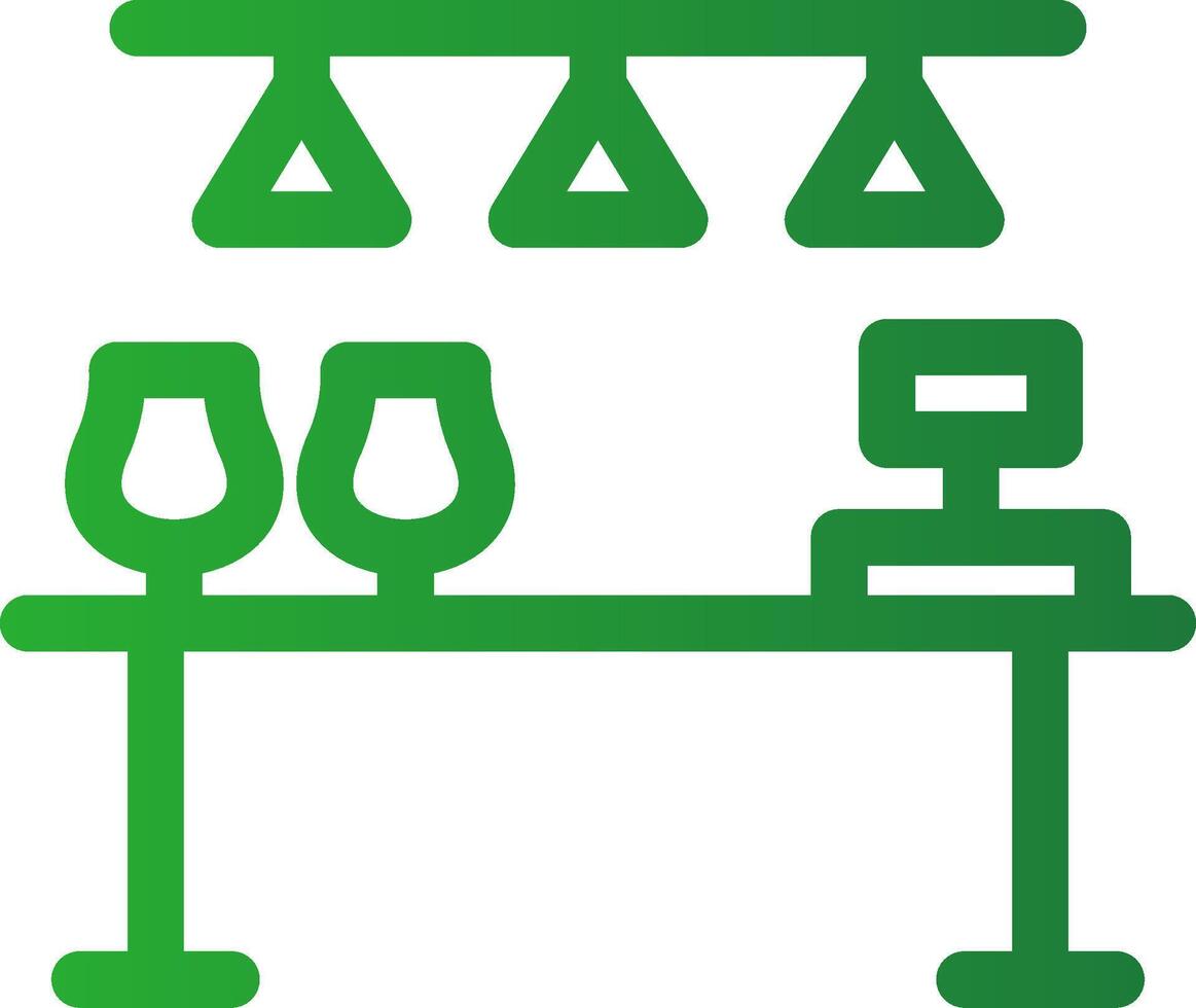 conception d'icône créative de comptoir de bar vecteur