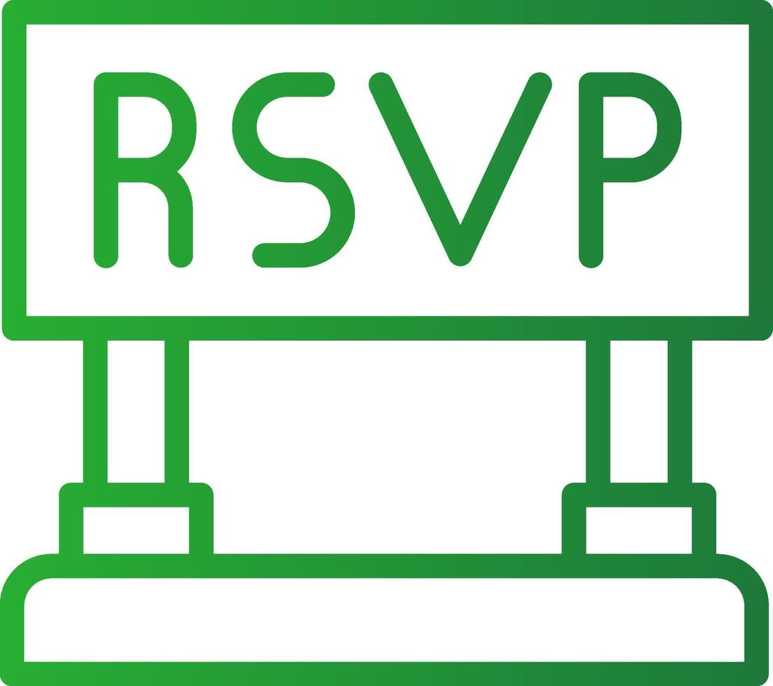 conception d'icône créative rsvp vecteur