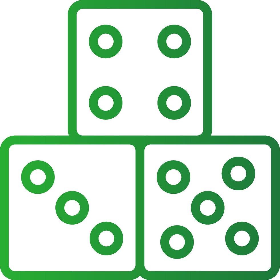 conception d'icône créative de pièce de domino vecteur