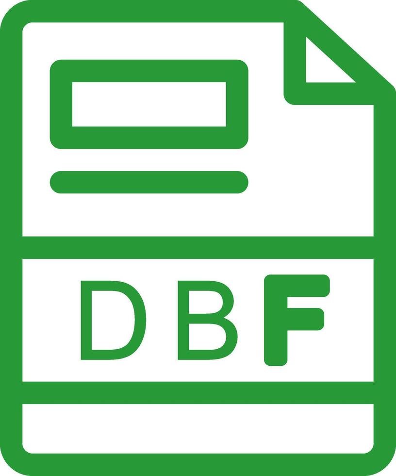 dbf Créatif icône conception vecteur