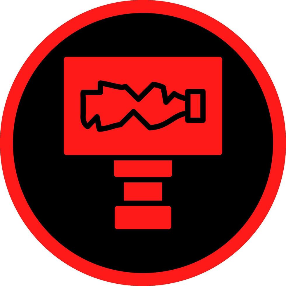 glyphe rouge Icônes conception vecteur