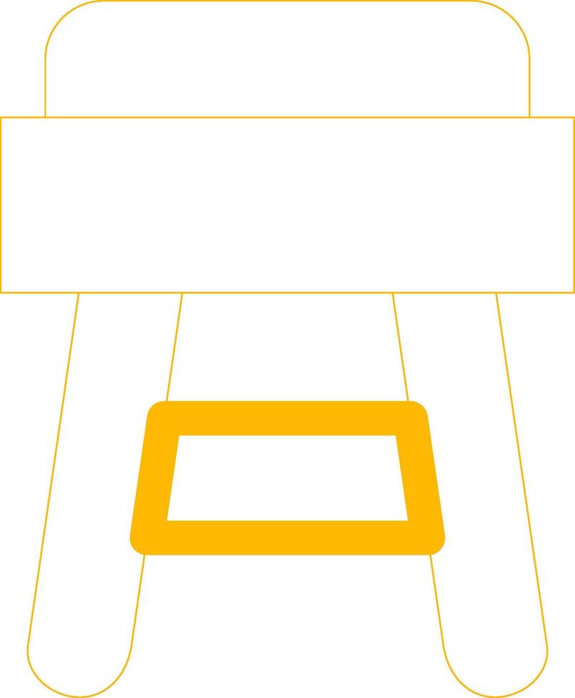 conception d'icône créative de tabouret vecteur