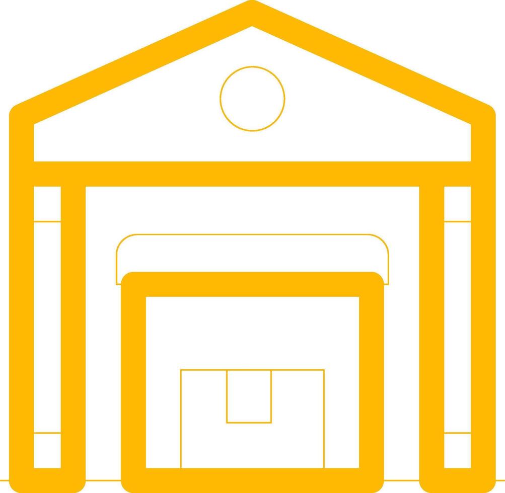 conception d'icône créative d'entrepôt vecteur