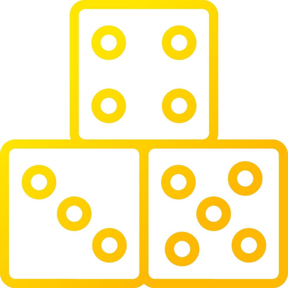 conception d'icône créative de pièce de domino vecteur