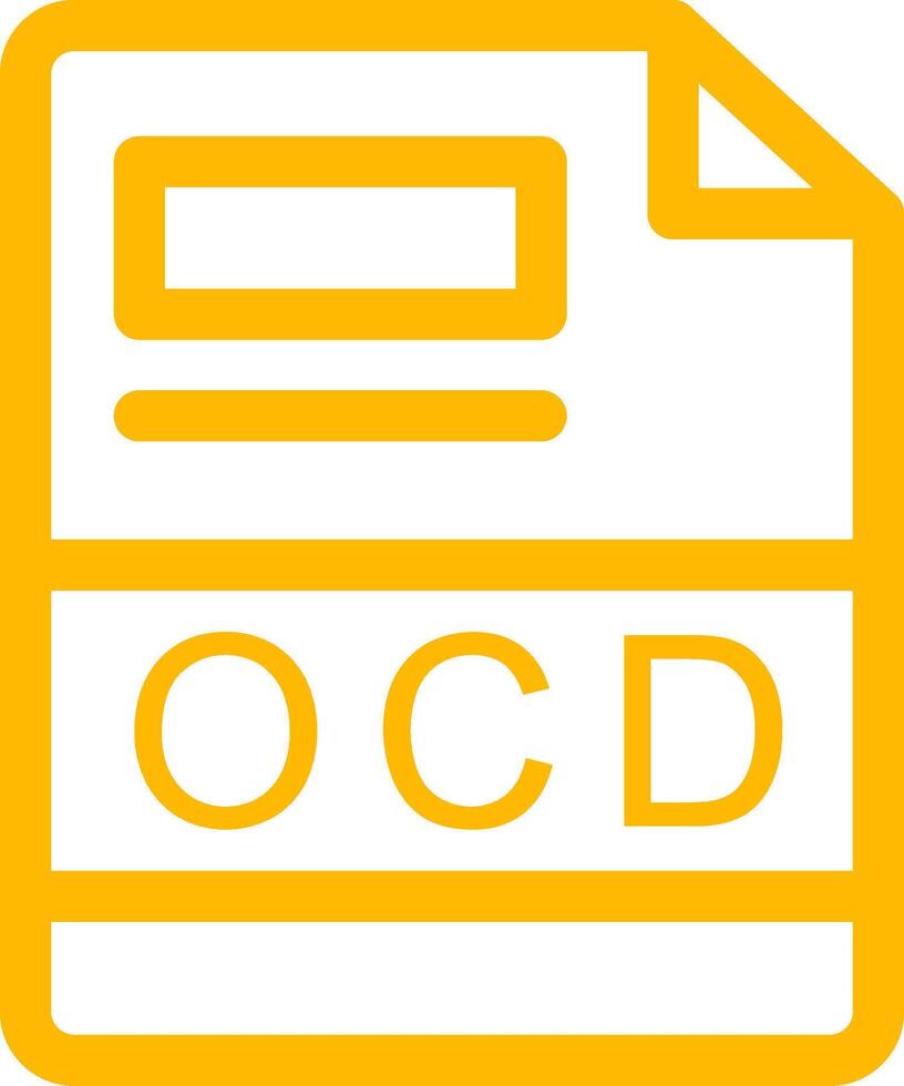 ocd Créatif icône conception vecteur